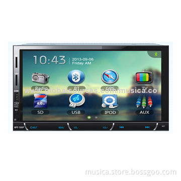 2-DIN Car MP4 Player with 7-inch Screen, GPS